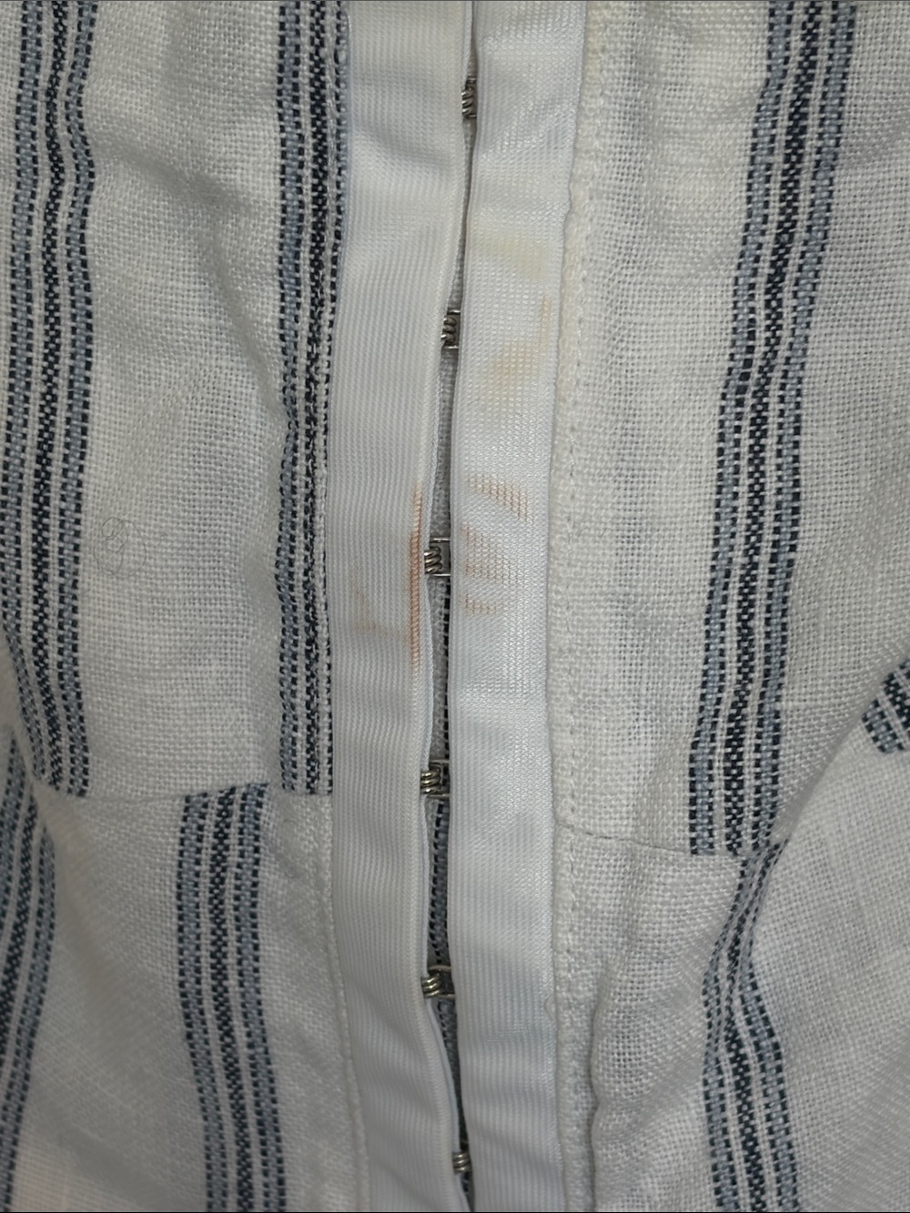 Reformation tagliatelle Blue & White Striped Midi Sundress linen size 2 - Picture 4 of 10